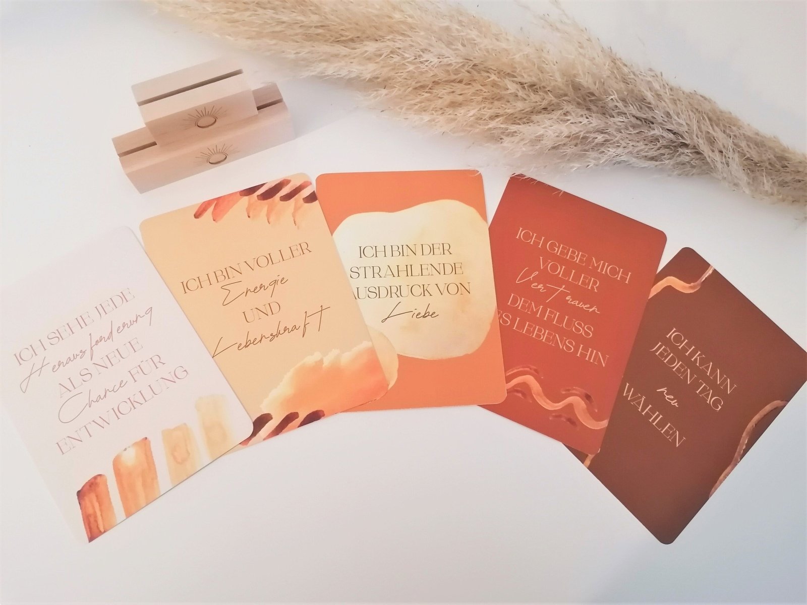 Affirmationskarten set mini, positive Glaubenssätze, Achtsamkeit, Affirmationen, positive Gedanken (5 Karten) - HappyLuz Shop