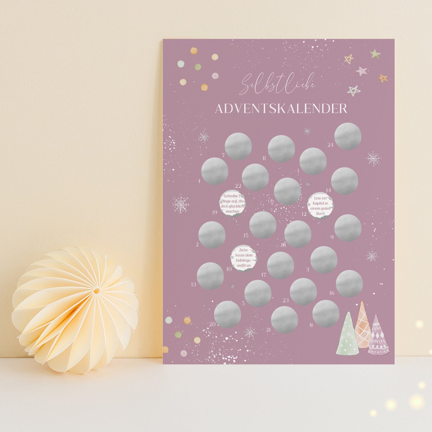 Adventskalender Achtsamkeit Selbstliebe | Geschenk Selbstliebe Achtsamkeit | DIY Kalender Set | Geschenk | beste Freundin I Rubbelkalender