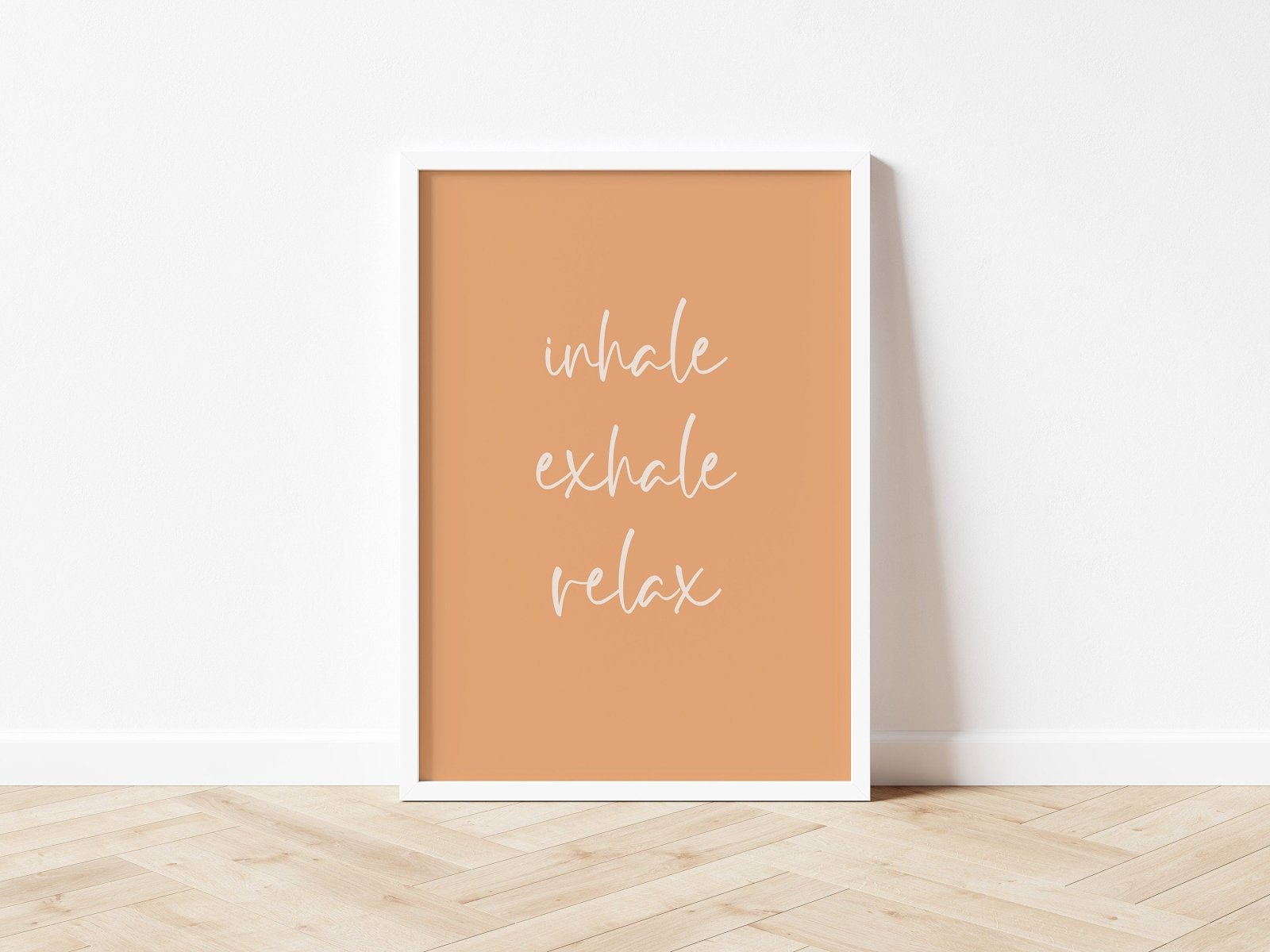 Inhale exhale Poster, Zitat Poster, Poster Sprüche, Typografie, Yoga Poster, Print Motivation, Poster Achtsamkeit, Din A4 - HappyLuz Shop