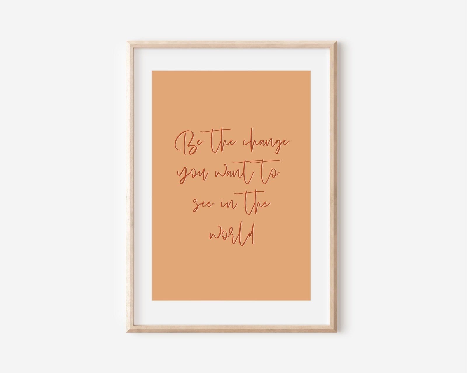 Poster Be the change, Poster Sprüche, Print, Kunstdruck, Poster Achtsamkeit, Motivation Poster, Yoga Poster, Din A4 - HappyLuz Shop