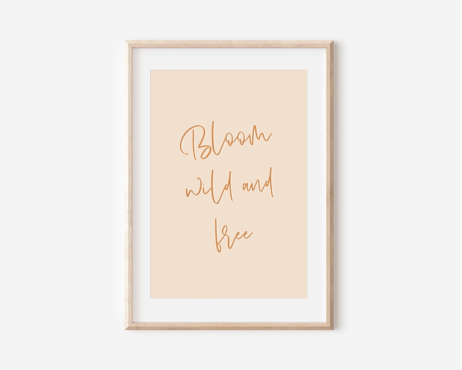 Poster Bloom wild and free, Motivation Poster Sprüche, Print, Kunstdruck, Poster Achtsamkeit, Yoga Poster, Affirmationsposter, Din A4 - HappyLuz Shop