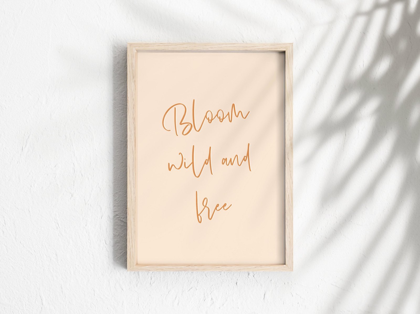 Poster Bloom wild and free, Motivation Poster Sprüche, Print, Kunstdruck, Poster Achtsamkeit, Yoga Poster, Affirmationsposter, Din A4 - HappyLuz Shop