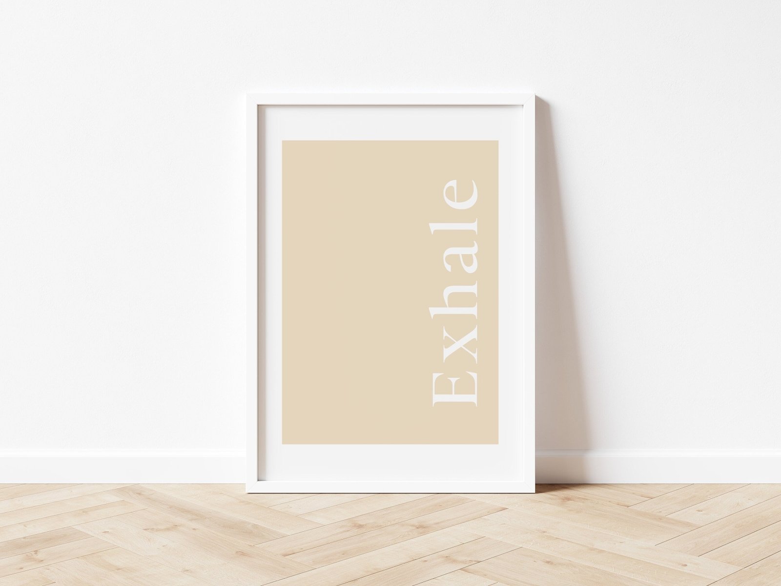 Poster Exhale, Yoga Poster, positives Mindset, Achtsamkeit, optional mit magnetischer Posterleiste aus Holz - HappyLuz Shop