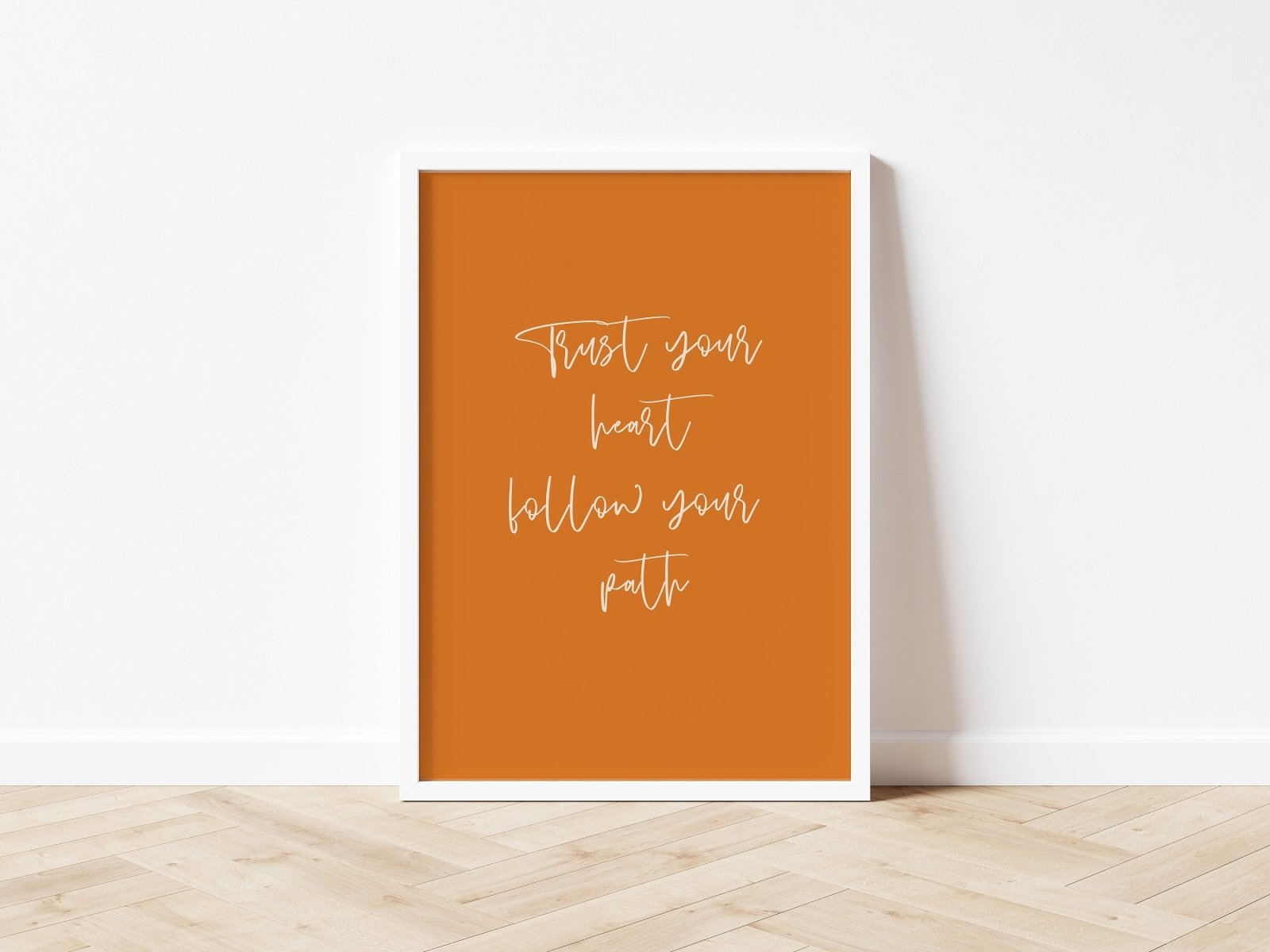 Poster Sprüche, Trust your heart follow your path, Zitate Poster, Poster Sprüche, Typografie, Yoga Poster, Print Motivation, Din A4 - HappyLuz Shop