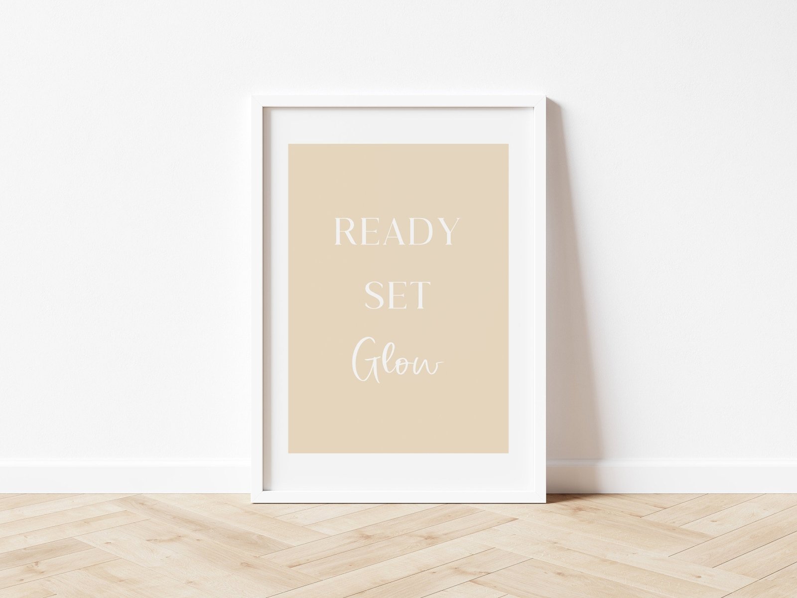 Ready set glow Poster, Motivation, Achtsamkeit Poster, optional mit Magnet-Posterleiste aus Holz - HappyLuz Shop