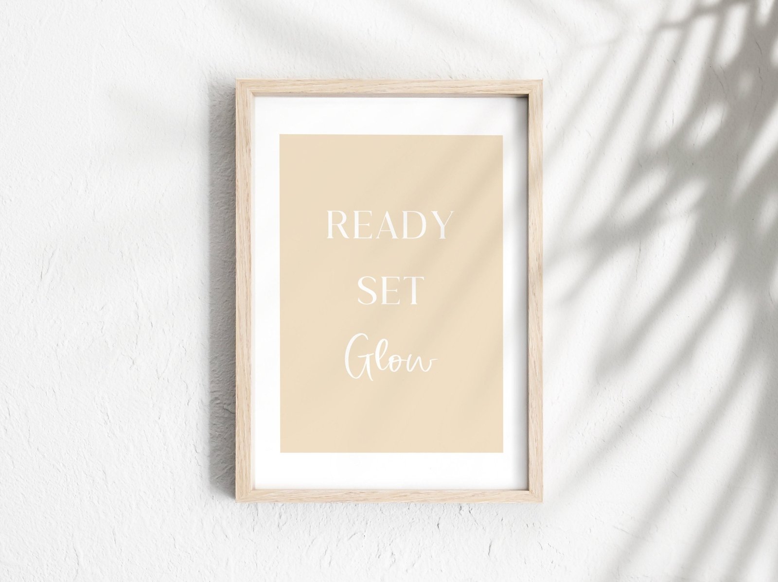 Ready set glow Poster, Motivation, Achtsamkeit Poster, optional mit Magnet-Posterleiste aus Holz - HappyLuz Shop